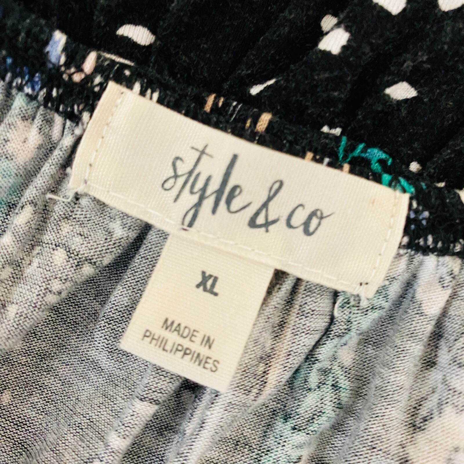 Style & Co Interesting Funky Patchwork Print Top … - image 6