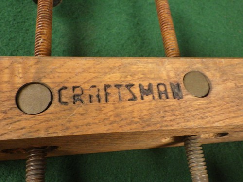 2 Nice Vintage CRAFTSMAN WOOD CLAMPS - Opens 7" Carpentry Woodworking - Picture 12 of 15