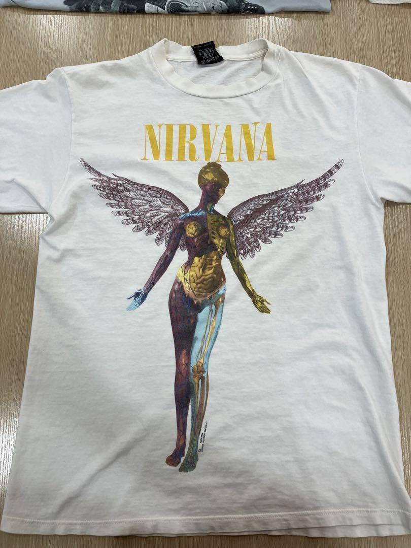 NIRVANA ニルバーナ INUTERO 青ハネ T XL 1993 USA NIRVANA ニルバーナ INUTERO 青ハネ T XL 1993 USA - メルカリ