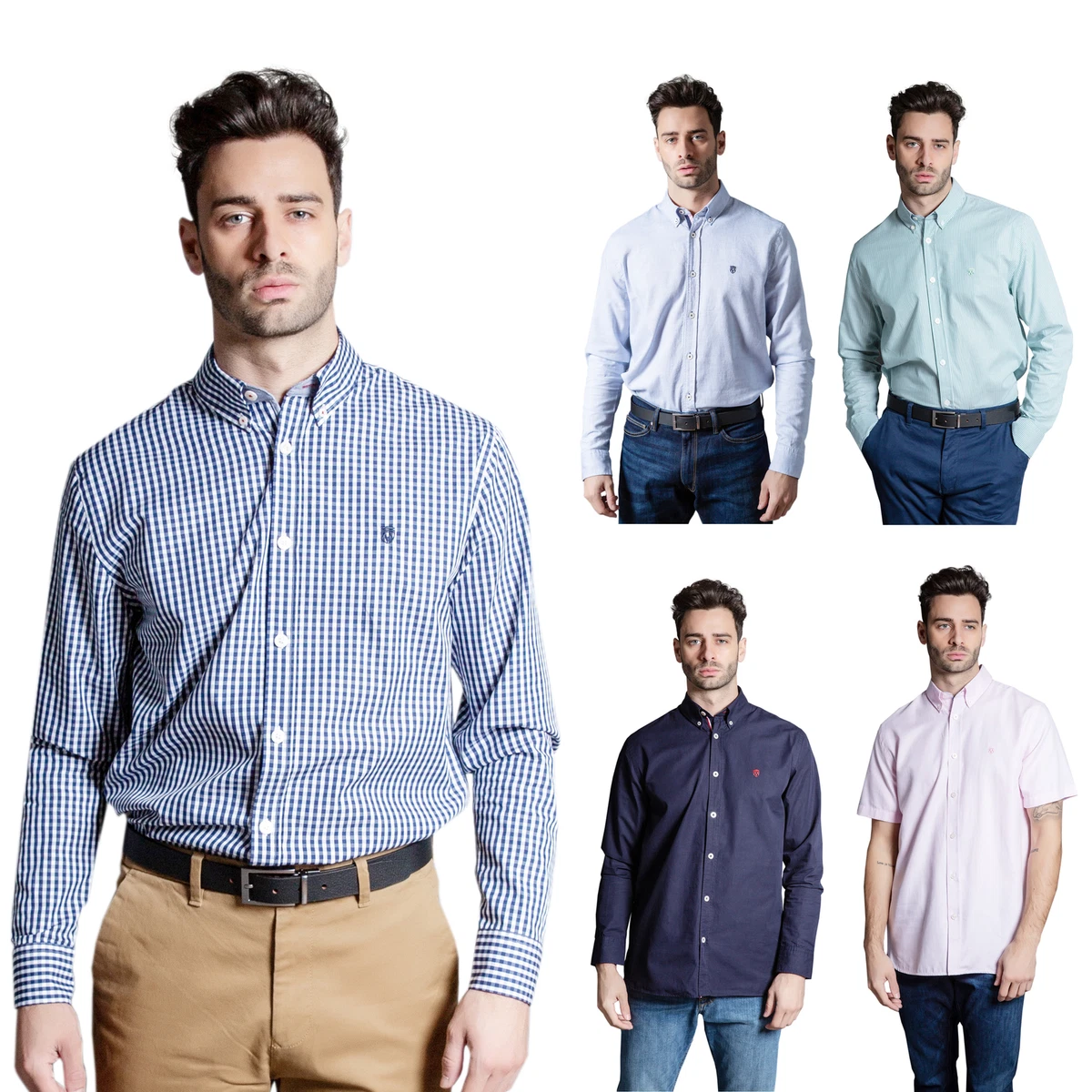 Mens cotton formal clearance shirts