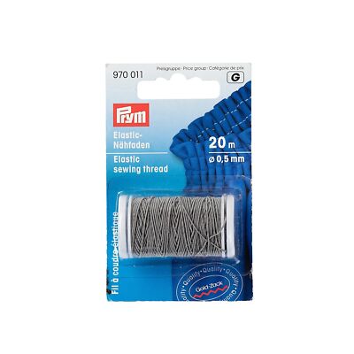 Prym Elastic Thread 20 m Light Gray Polyester