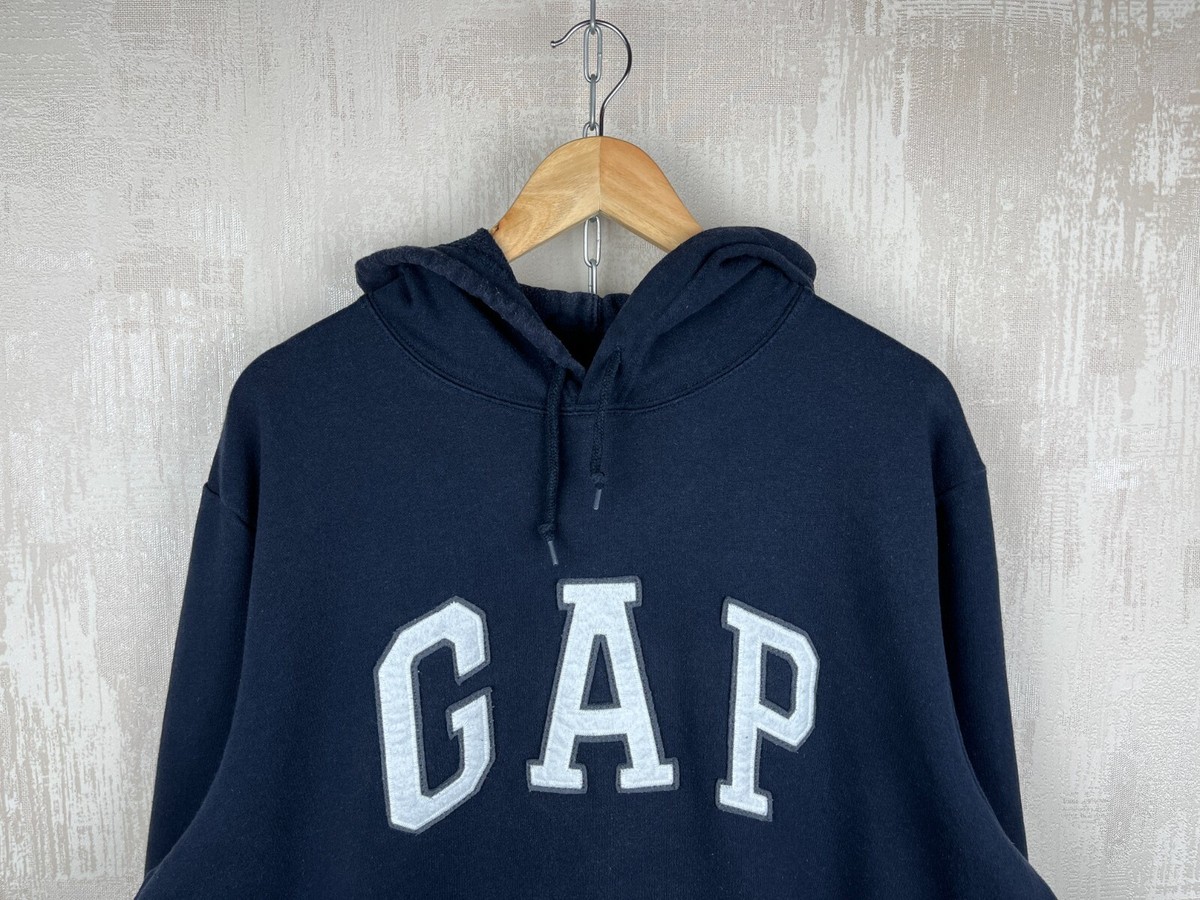 Vintage GAP Big Logo Hoodie Men's Size XL Navy Blue | eBay