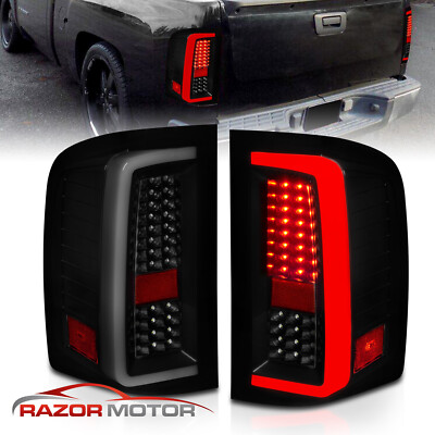2007-2013 For Chevy Silverado 1500 2500 3500 HD G5 Smoke Brake LED Tail Lights