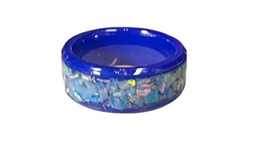 Blue inlay ring