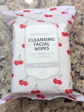Calming Cleansing Facial Wipes Hyaluronic Acid & Lavender 30 Wipes