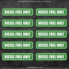 10x Diesel Fuel Only sticker door  gasoline gas decal truck label tank vinyl car