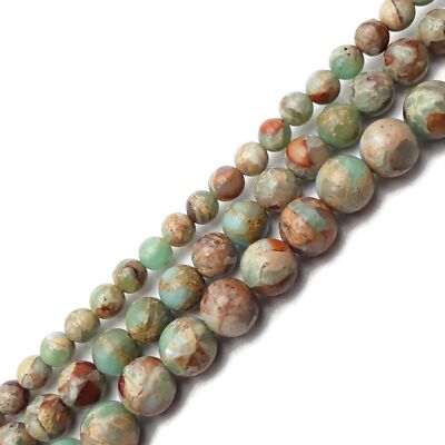 Aqua Terra Jasper Smooth Round Beads 4mm 6mm 8mm 10mm 14mm 15.5'' Strand