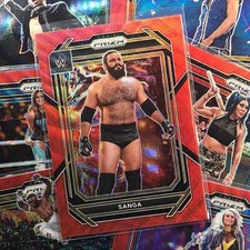 2023 Prizm Wwe Edris Enofe Horizontal Ruby Wave No 2