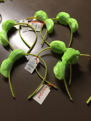 Cat & Jack Girls 3+ Headbands June Green Colored Mixed Lot Of 9 New