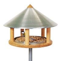 Vogelhaus Mit StäNder 155Cm Vogelfutterhaus Futterhaus VogelhäUschen Fichtenholz