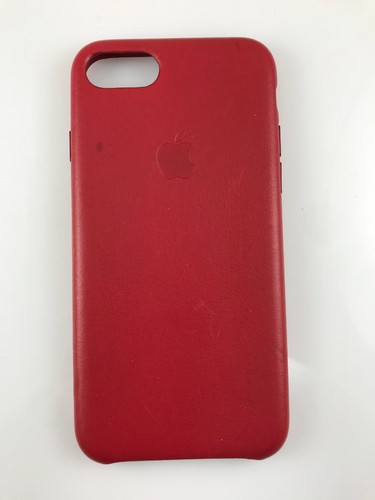 Original Genuine Apple Leather Case for iPhone 7 8 NEW 2nd 3rd Generation SE Red - Picture 1 of 9