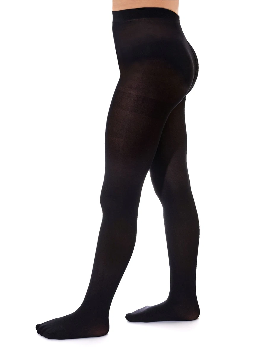 Girls black opaque shop tights