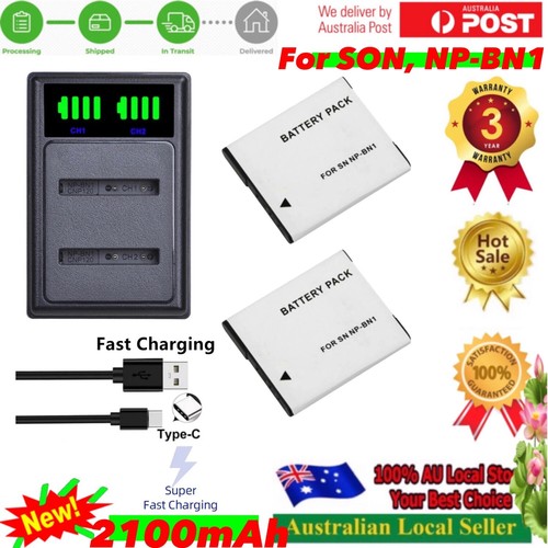 Batteria O Caricabatteria USB Per Sony NP-BN1, 800mAh, Compatibile Cyber-shot DSC-W830/W810/W800/W730 - Foto 4
