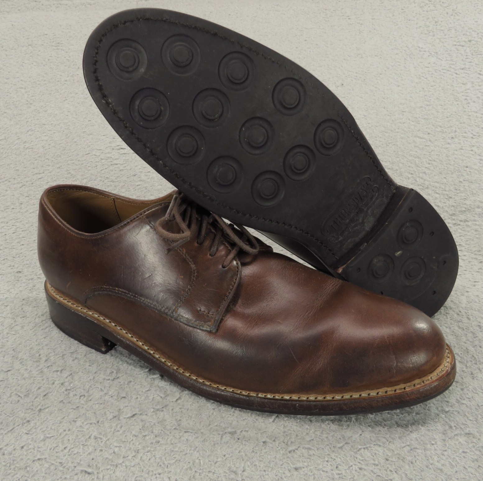 SAOLA Stivali giovedì scarpa elegante uomo 7 5 marrone statista derby suola dainite pelle co