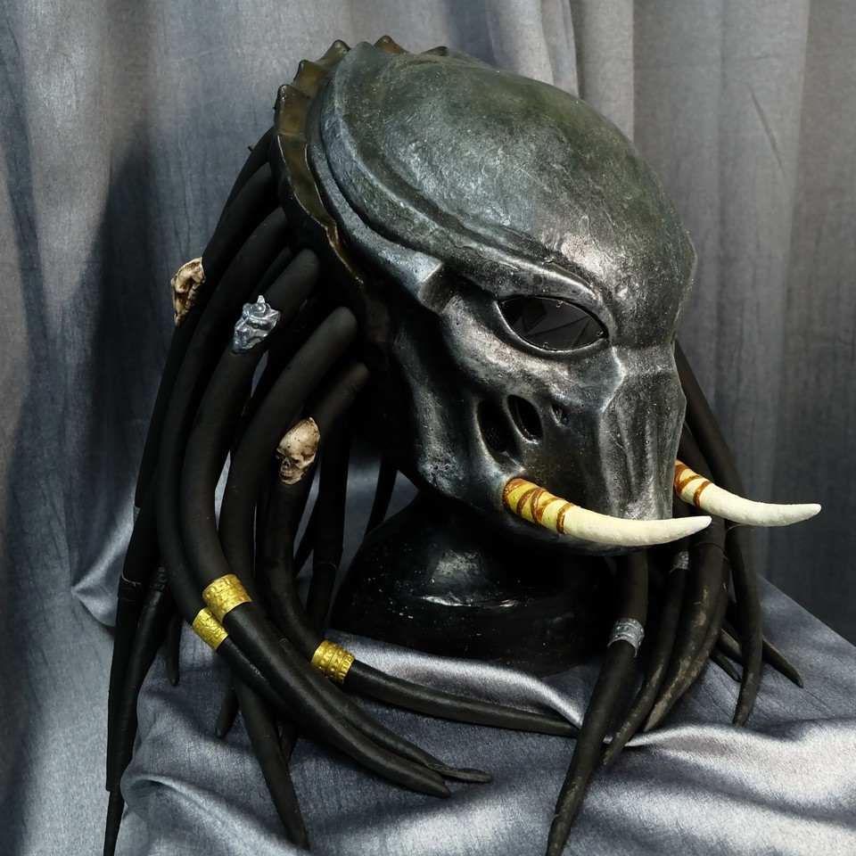 Predator Full Mask Tracker Predator Mask Wearable Monster Movie Full Latex Cosplay Con ...