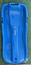 Hurley Kids Blue Snow Sled – Heavy Duty Plastic Winter Toboggan, Lightweight