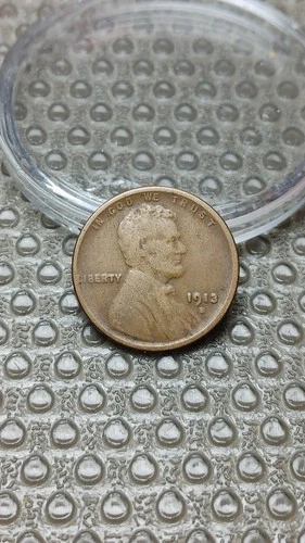1913 S Lincoln Wheat Cent Penny Original F Fine                             D117