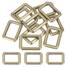 10 Pcs Metal Rectangle Rings Buckle, 25mm Slider Strap Fastener, Bronze