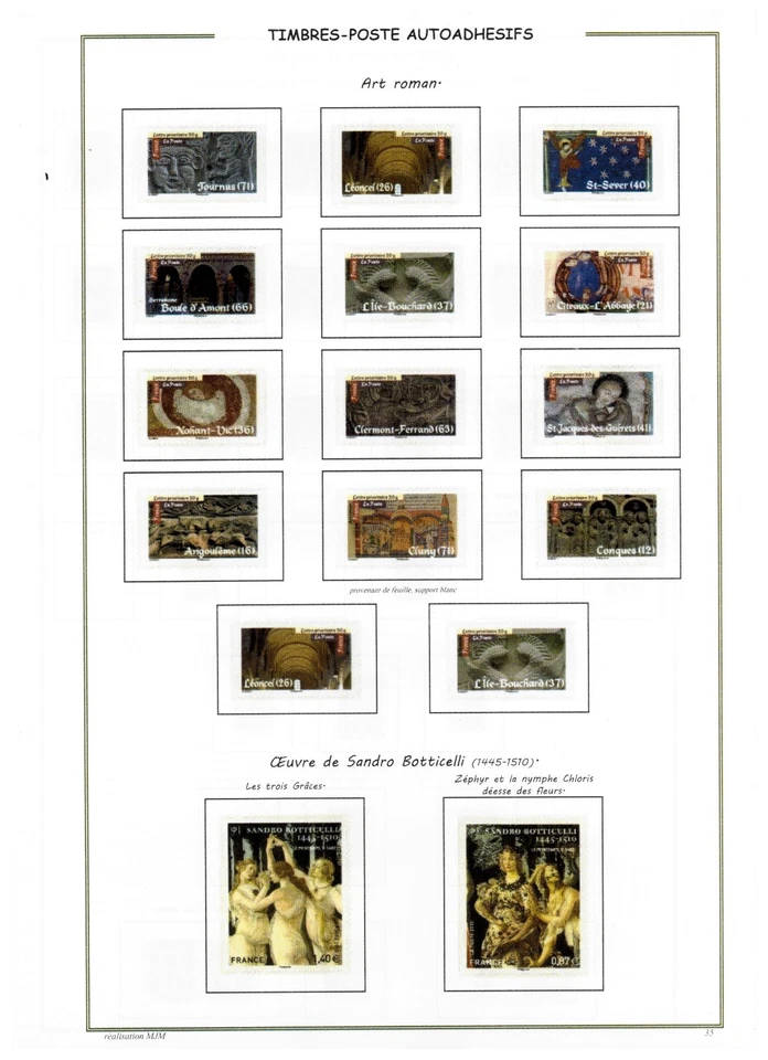 Album timbres à imprimer soi-même - FRANCE Timbres adhésifs de 1990 à 2025 - Photo 3/4