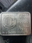 VINTAGE Banco Minero Del Peru 1 Onza Troy oz .999 Pure Silver Bar #2