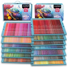 KALOUR Pro Colored Pencils,Set of 520 Colors,Artists Soft Core with Vibrant