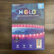 Merkury HGLO LED 56FT Rope Lights for 18ft Above Ground Pool w/ Remote - NEW!