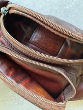 The Bridge Marsupio in Pelle Marrone Bordeaux Uomo Unisex Made in Italy