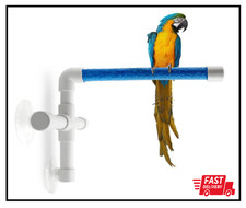 Bird Shower Perch with Suction Cup, Parrot Window Perch Stand, Parakeet Bath Wal