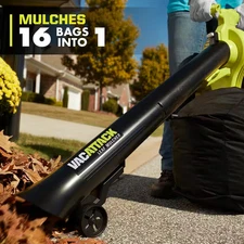 40V Vac Attack Cordless Leaf Vacuum/Mulcher with 5.0 Ah Battery and Charger