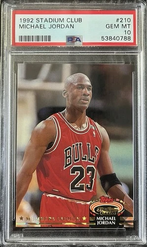 1992-93 Topps Stadium Club Members Choice #210 Michael Jordan PSA 10 GEM MINT