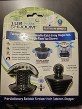 TubShroom Ultra Revolutionary Bath Tub Strainer Hair Catcher/Stopper S/S Comb