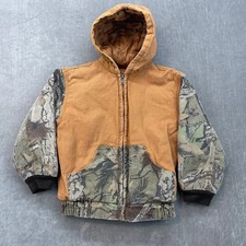 Outdoor Habitat Kids 6T Brown Orange Camo Sleeve Hooded Jacket