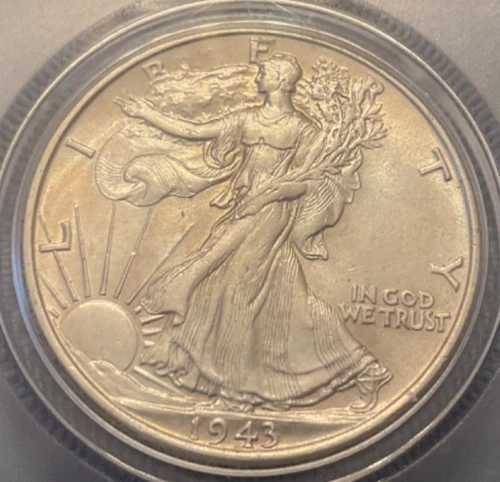 1943 Walking Liberty Half Dollar BU/AU NICE SKIRTLINES Grandpa’s Coin Collection