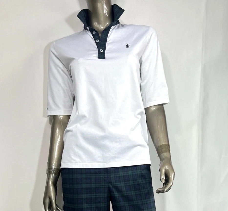 Polo Ralph Lauren Conjunto de Golf Para Mujer’s M Verde Tartán Cuadros Pantalones y Polo Camisa Foto 3 de 4