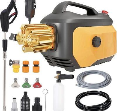 #ad Electric 2100 PSI Cold Water Pressure Washer Yellow Black w Gun Hose Nozzles $295.00