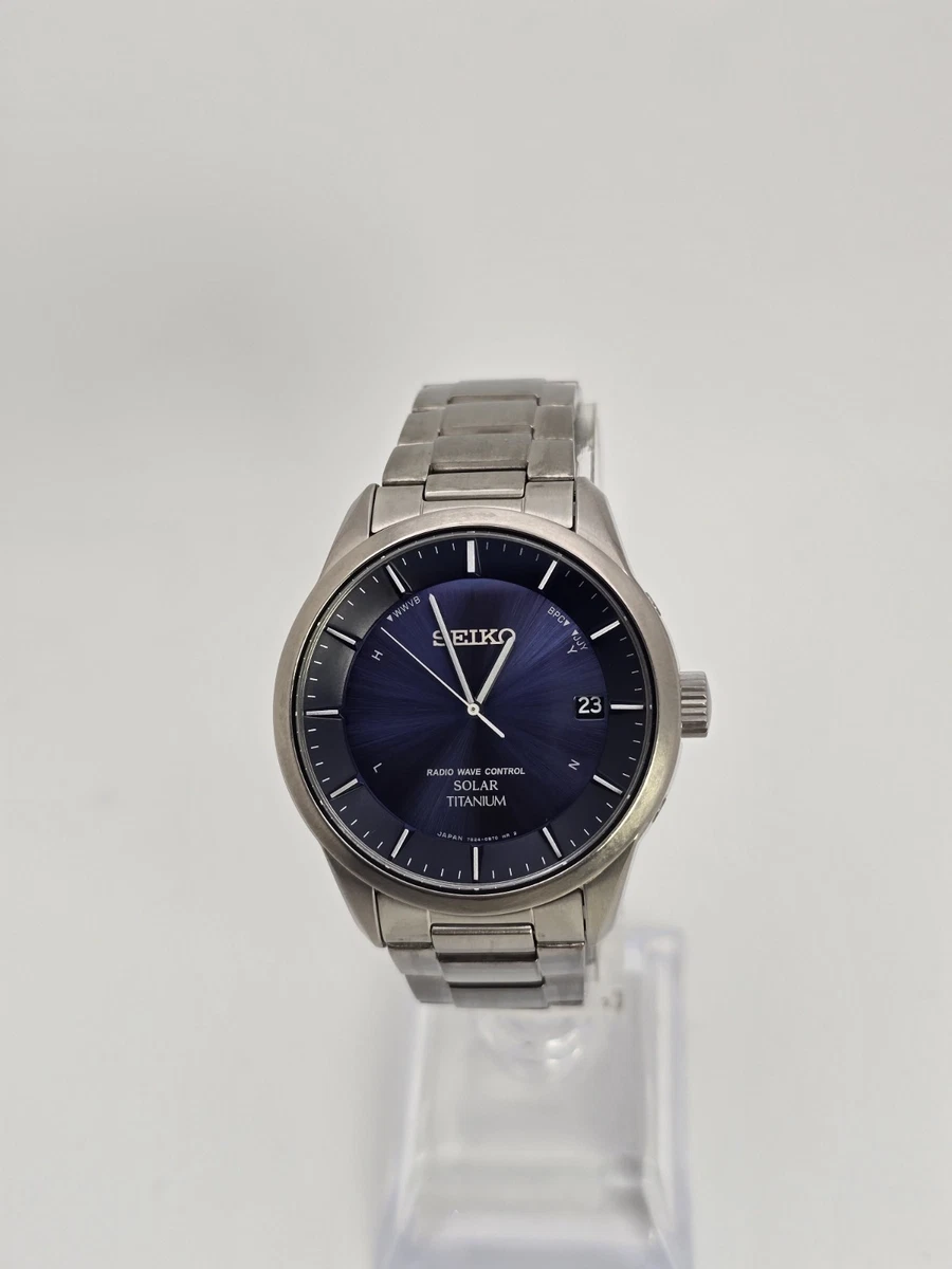 Radio solar Seiko SBTM209 40 mm Spirit atómica titanio esfera azul zafiro JDM