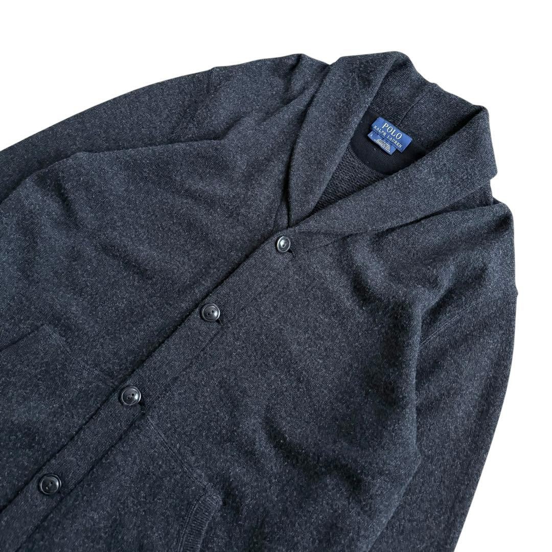 Polo Ralph Lauren Wool Shawl Collar Cardigan Black M Authentic thumbnail 12