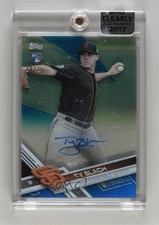 2017 Topps Clearly Authentic Auto Blue /25 Ty Blach #CAAU-TB Auto 0b0
