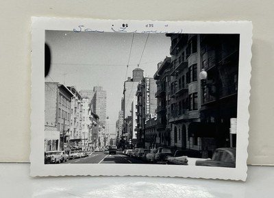Found Photo of Street Scene in San Francisco California 1958 Hotel Glenwood