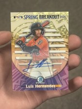 Marketplace image: 1/1! 2026 Bowman Chrome Luis Hernandez Spring Breakout SUPERFRACTOR Auto Giants