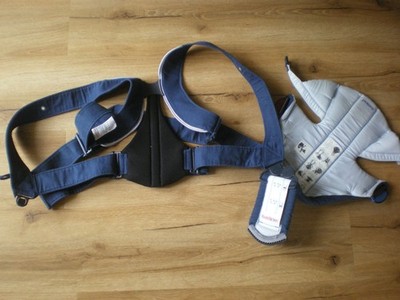 BabyBjörn Trage Active Tragesitz Babytrage Tragesystem blau grau 3,5 kg - 12 kg