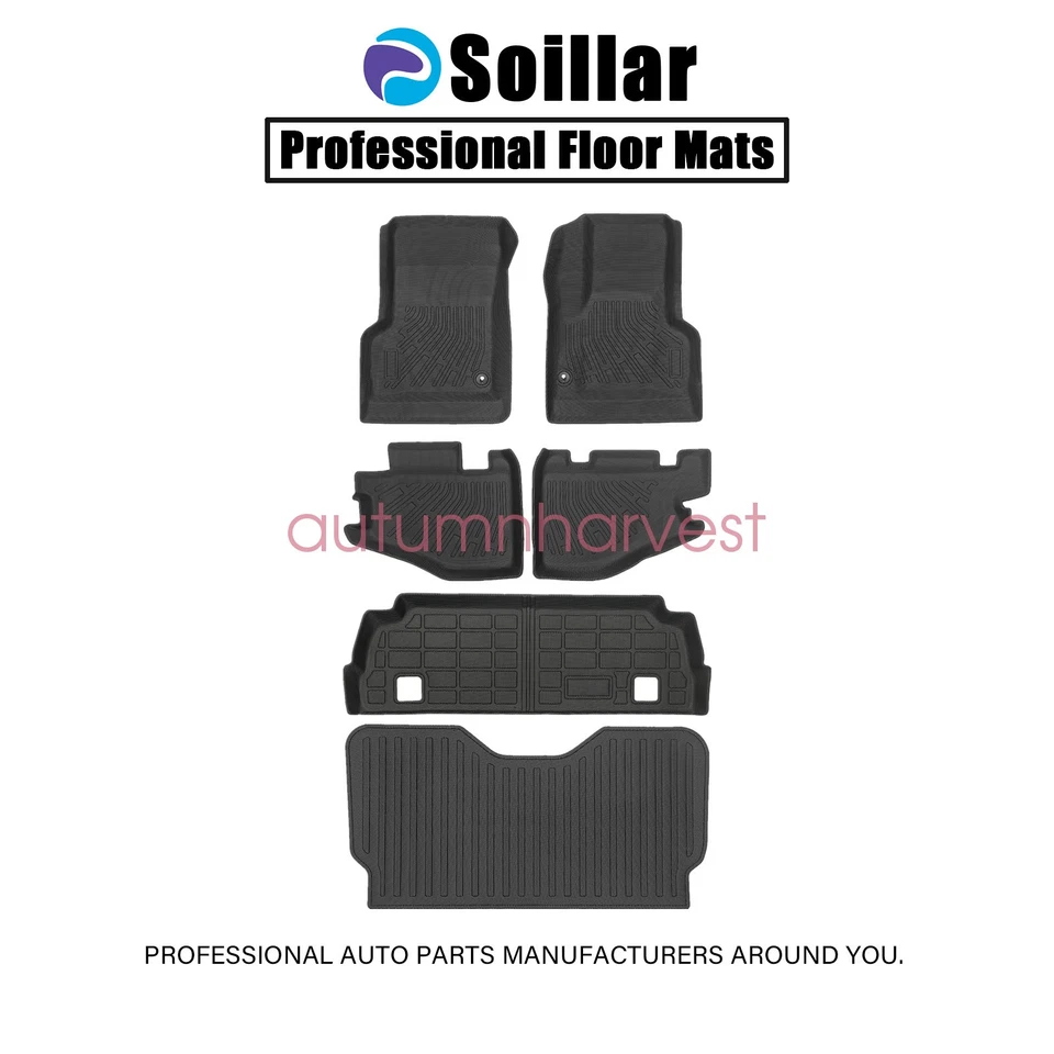 Floor Mats Trunk Cargo Liners TPE For 1997-2006 Jeep Wrangler TJ NEW All Weather - Image 2 of 4