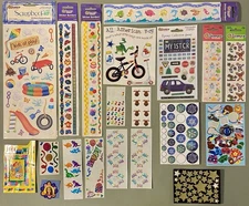 Lot of Vintage Sandylion Stickers! Prismatic, Fuzzy, Kromekote, Epoxy, Borders