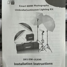 Emart - Photography set 600W Umbrella Continuous Lighting Kid 100 Complete