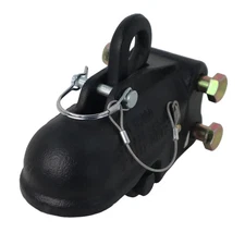 Wallace Auto Locking Trailer Coupler 2" Ball - Channel Mount - 12,000 lbs