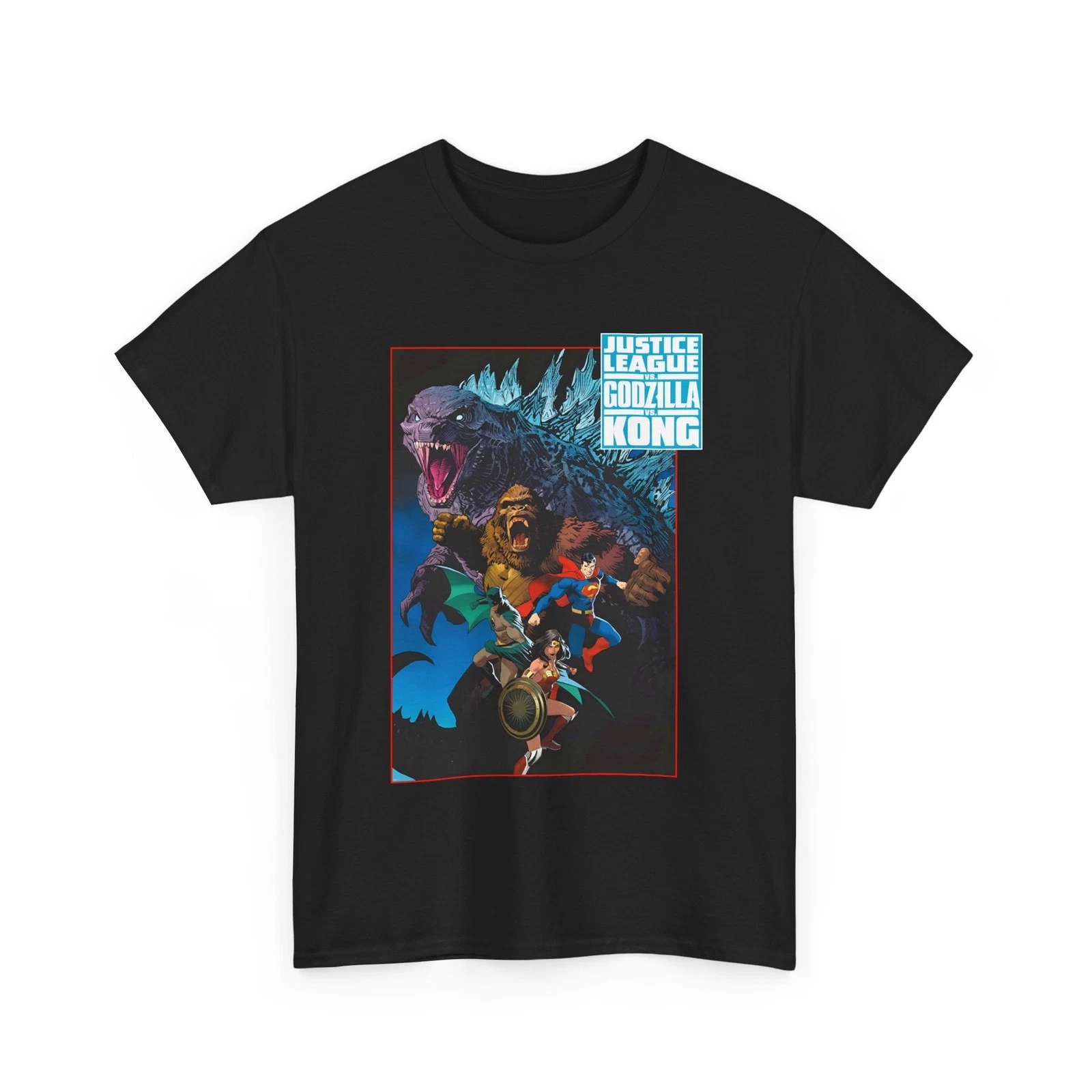 Justice League Vs god zilla Vs Kong T-Shirt - Dan Mora Art - Superman - DC Comics