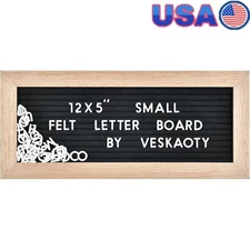 Wooden Felt Letter Board 374 Characters Educational Message Display Wall Mount