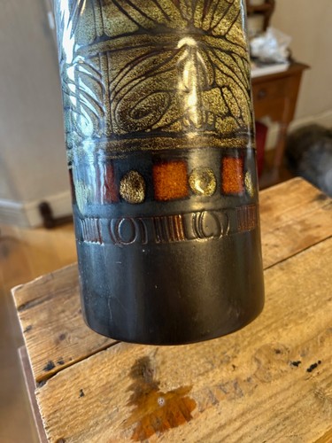 Vaso Vintage Ex.Alto e Grande Ceramica Arte Celtica Newlyn Cornovaglia - Ottime Dimensioni! - Foto 5 di 8