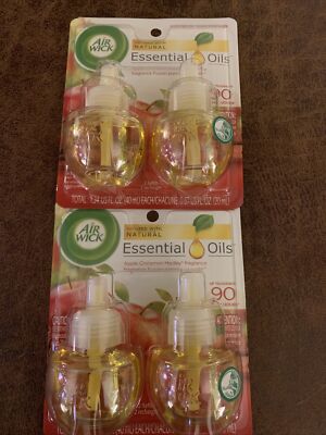 Air Wick Scented Oil Apple Cinnamon Medley 4 pack new