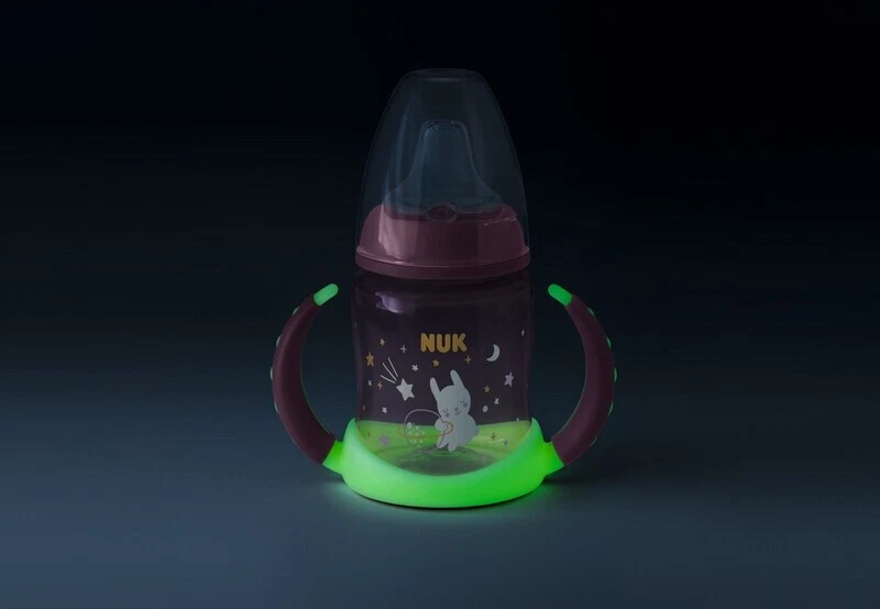 NUK First Choice Trinklernflasche Night 150ml mit Trinktülle mit Leuchteffekt - Bild 4 von 4